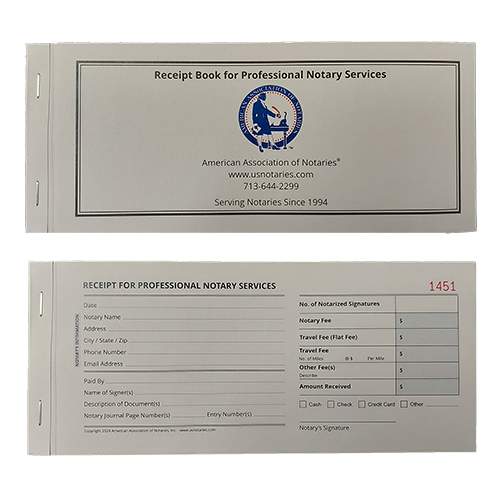 Louisiana Notary Receipt Book