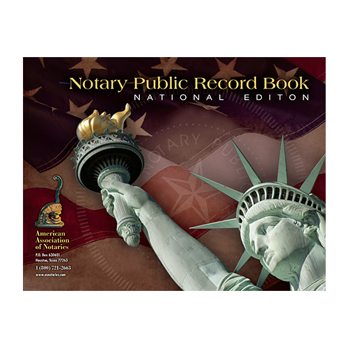 Louisiana Notary Public Journal (Record Book) - Statue of Liberty Brown Cover